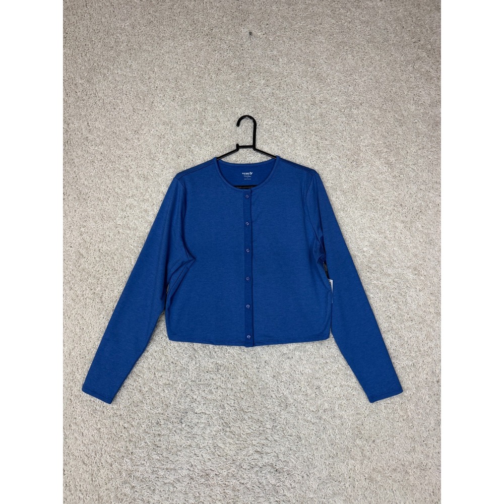 Old Navy Cloud Comfy Cardigan Womens Large Blue Button Down Minimal Staple NWT
